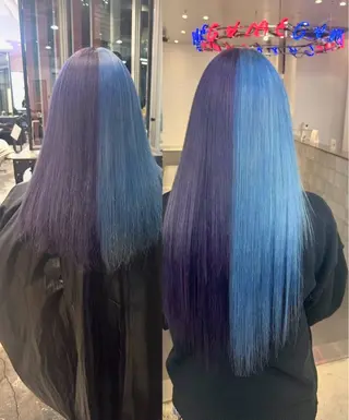 カラー MiRI💜地毛級 エクステ✖似合わせ技のヘアスタイル
