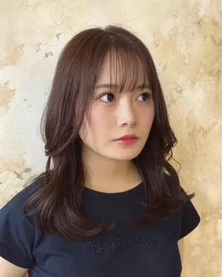 セミロング 🍒透明感カラー /ダブルカラー🍒のヘアスタイル