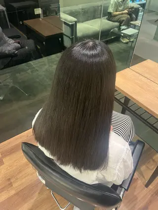 ロング 縮毛矯正/韓国風ヘア /ツバキのヘアスタイル