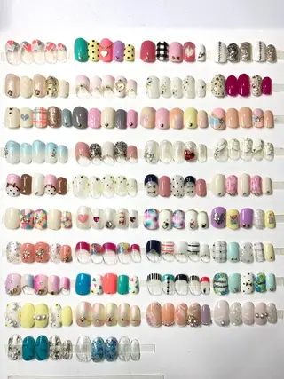 ネイル 渋谷／チップ長さ出し 👑アプレgel-xのネイルデザイン