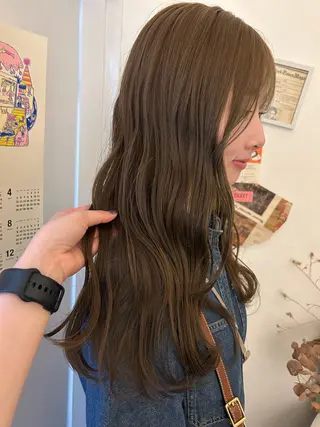 ロング カラー maho/垢抜け パーマカラーのヘアスタイル