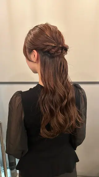 ロング ヘアアレンジ ブラウンカラー 🦔🪷なりたりみのヘアスタイル