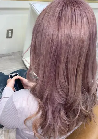 ロング カラー ヘアアレンジ ワタナベ リリコのヘアスタイル