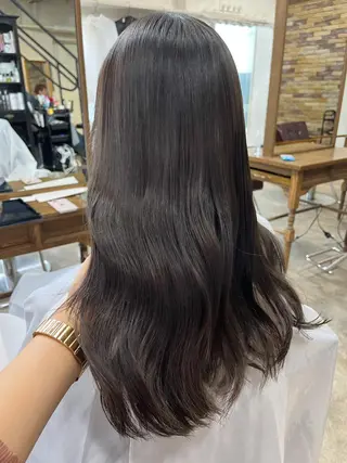 セミロング カラー ブリーチなし透明感 カラー/チサト🌿のヘアスタイル