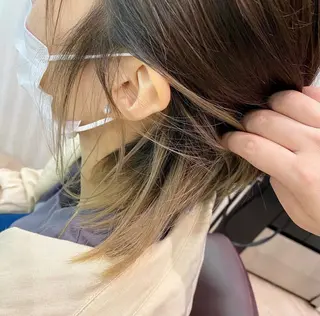 カラー 【育休中】EARTH 荒井店HARUNAのヘアスタイル