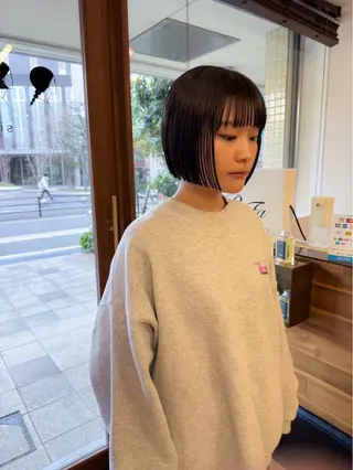 ミディアム カラー 千鶴/ カラーモデル募集中のヘアスタイル