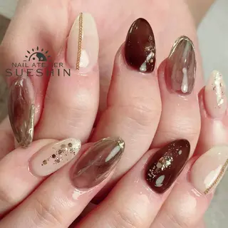 ミディアム S ueshinのネイルデザイン