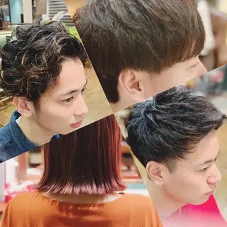 ミディアム メンズ カット特化美容師 齋藤桐のヘアスタイル