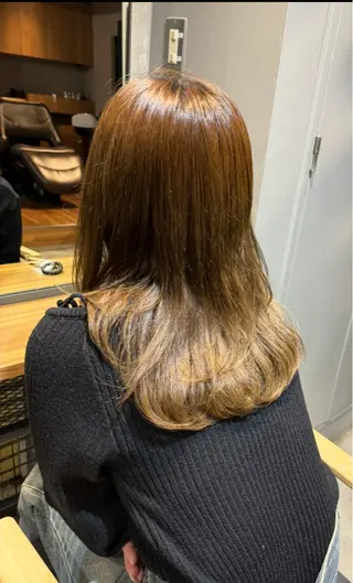 ミディアム 縮毛矯正/大庭 亨仁　表参道のヘアスタイル