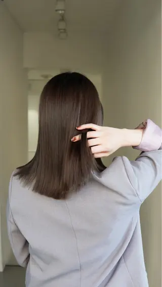 セミロング カラー 髪質改善/縮毛矯正 kyosukeのヘアスタイル
