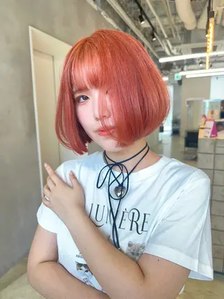 ショート カラー ブリーチ特化🌻 ショート/akaneのヘアスタイル