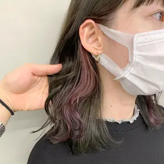 セミロング カラー 赤みゼロ/透明感 カラー🌿KANTAのヘアスタイル