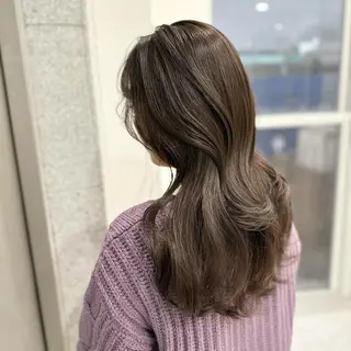 ロング カラー ヘアアレンジ 🫧モテる💗ダメー ジレスハイトーン🫧のヘアスタイル