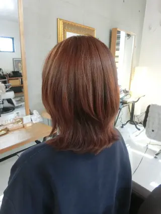 ミディアム カラー ma cherie naoのヘアスタイル