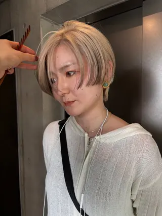 ショート カラー 朝が楽になるパーマ /ミリヤのヘアスタイル