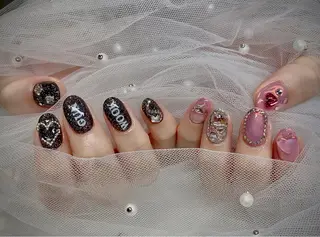 ネイル I-nailロング /ワンホン/キラキラのネイルデザイン
