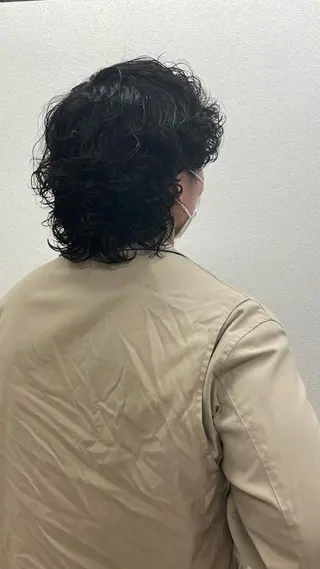 パーマ メンズ もりたみかこ 美容師お休み中のヘアスタイル