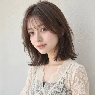 ミディアム カラー 銀座/モテ🤍垢抜け レイヤー/あさみのヘアスタイル