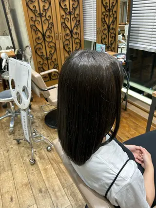 ミディアム カラー 透明感カラー 大工廻あすやのヘアスタイル