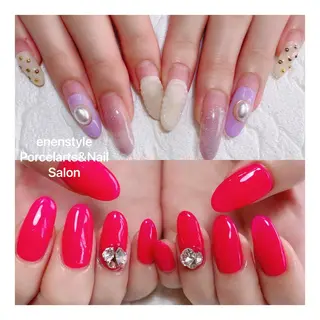 ミディアム ネイル 🐾enen style 🐾のネイルデザイン