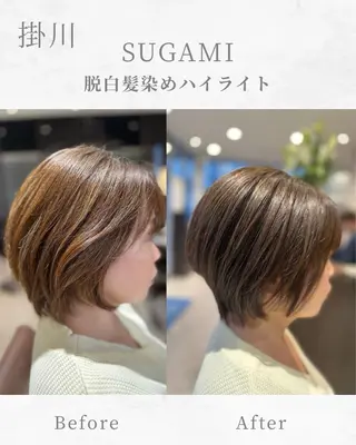 ショート カラー SUGAMI ✴︎ Hikariのヘアスタイル