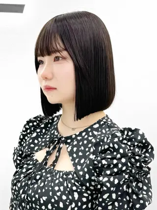 ショート カラー ヘアアレンジ 縮毛矯正🤍 盛れるボブ/ひかりのヘアスタイル