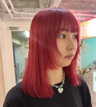 ミディアム カラー 🍀透明感カラー×垢 抜けボブ リクト💥のヘアスタイル