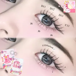マツエク・マツパ 🩶LED＆ダブル フラットRAN🪽のマツエク・マツパデザイン