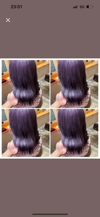 セミロング カラー 髪質改善 艶髪矯正 エクステ かいり✂️のヘアスタイル