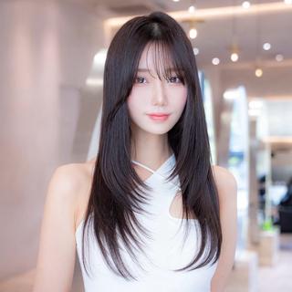 ロング カラー 韓国レイヤー× 透明感暗髪/nanoのヘアスタイル