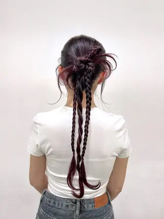 ロング ヘアアレンジ fameu / hinaのマツエク・マツパデザイン