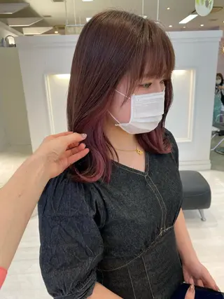 ミディアム Okamura Chisatoのヘアスタイル