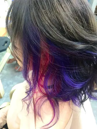 セミロング カラー Monica RIEのヘアスタイル