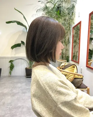 ミディアム カラー ショート& パーマ　坂本のヘアスタイル