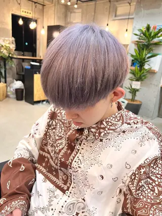 ミディアム カラー メンズ メンズ縮毛矯正 細谷碧海のヘアスタイル