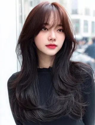 ロング カラー 韓国×艶ハイトーンが かわいい✨️リオ🍒のヘアスタイル