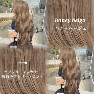 ロング カラー NAMI🤎ブラウン &ミルクティー🤍のヘアスタイル