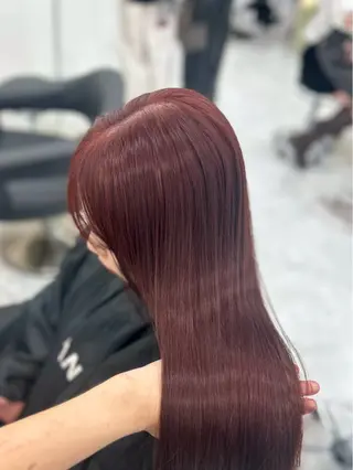 カラー 儚いピンク🩷 ／メンズパーマのヘアスタイル