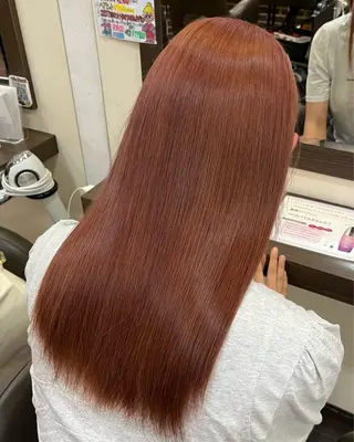 ロング カラー ボブ/暖色カラー コウボヒカルのヘアスタイル