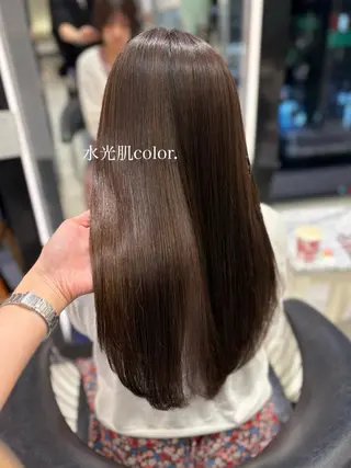 ミディアム カラー 韓国っぽ水光肌カラー マンツーマン🫧なおのヘアスタイル