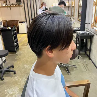 ミディアム メンズ 勝河 怜楊のヘアスタイル