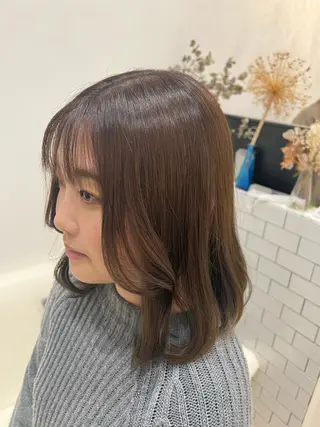 セミロング カラー 京都河原町/艶髪/ 西田晴香のヘアスタイル