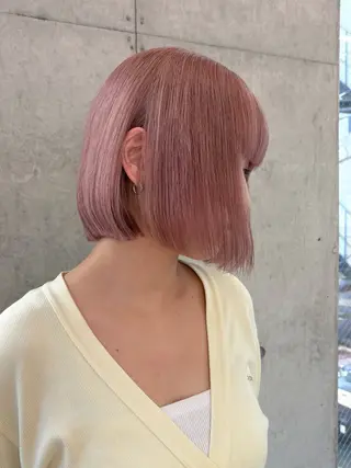 ショート カラー Saki/レイヤー/ 柔色カラー/顔まわりのヘアスタイル