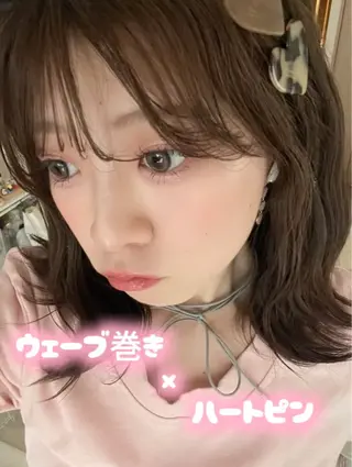 セミロング カラー 🤎韓国ヘア ベージュ まゆか🤎のヘアスタイル