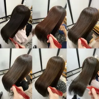 ロング カラー パーマ 髪質改善縮毛矯正 KAZUKIのヘアスタイル