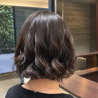 ミディアム パーマ 韓国風/コテ巻き風 パーマ🌿るいのヘアスタイル