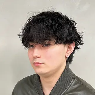 ショート パーマ メンズ メンズパーマ/波巻き 新潟/万代/夏芽🎀のヘアスタイル