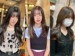 ロング カラー レイヤーカット匠 イソザキノリユキのヘアスタイル