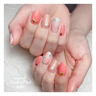 ミディアム ネイル 🐾enen style 🐾のネイルデザイン
