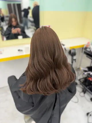 セミロング カラー ︎💕︎rinka/ 韓国レイヤー🥣💕のヘアスタイル